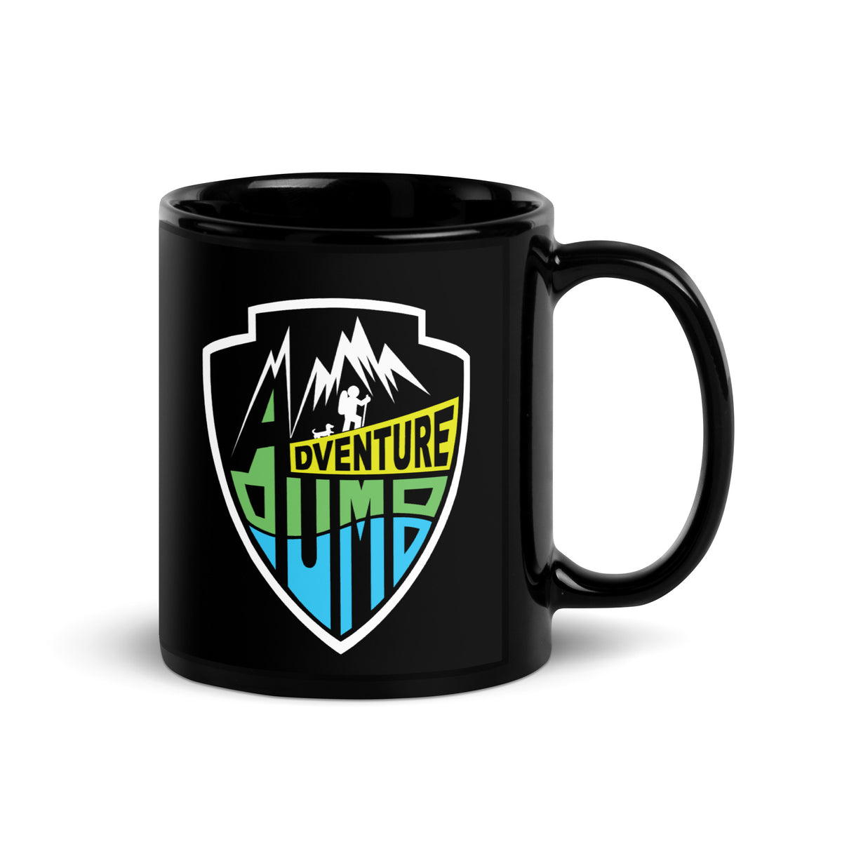 AdventureDumb Black Glossy Mug