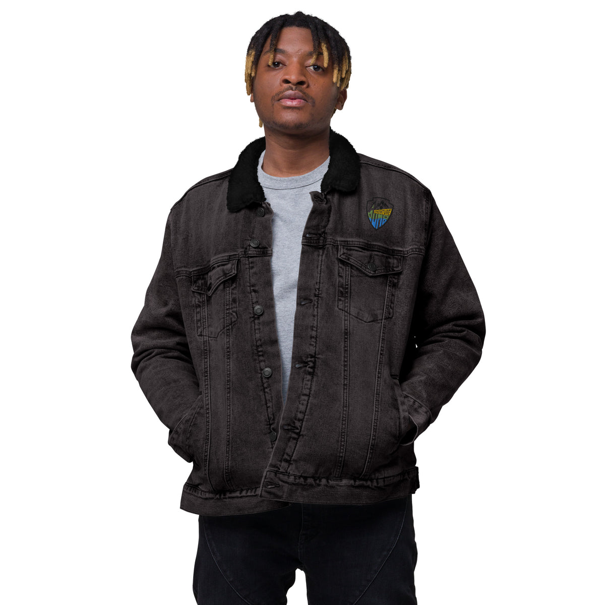 AdventureDumb Unisex denim sherpa jacket